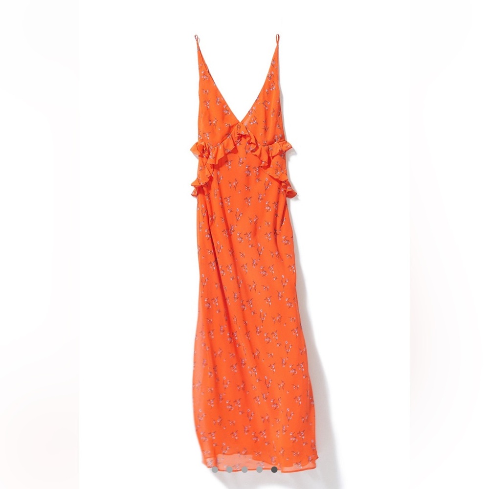 Urban Outfitters Orange Floral Maxi Dress